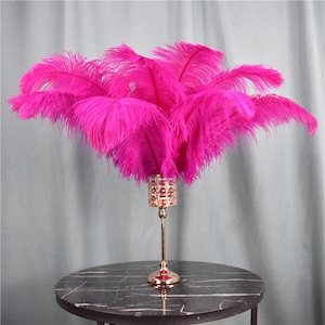 100 Pcs Rose red Ostrich Feather for Crafts Wedding Decoration Natural Feather Table Centerpieces Party diy Accessories Carnival Plumes
