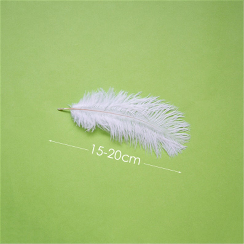 Romantic White Ostrich Feathers 10pcs Wedding Decoration Handmade diy Craft Feather 6-32 Optional image 5