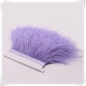 High Quality Light purple Ostrich Feather Trimming Height 10-15cm Feathers Ribbon for DIY Wedding Party Dresss Decoration Craft