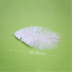 Romantic White Ostrich Feathers 10pcs Wedding Decoration Handmade diy Craft Feather 6-32 Optional image 6