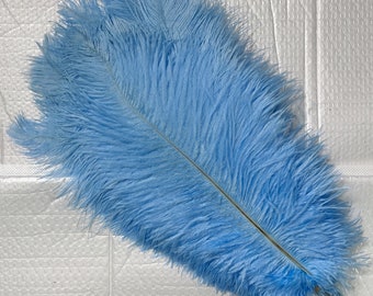 100 Pcs mist blue Ostrich Feather for Crafts Wedding Decoration Natural Feather Table Centerpieces Party diy Accessories Carnival