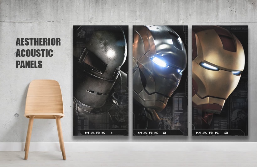 Acoustic Panel Fabric | Iron Man Mk 1 - 2 - 3 | Custom Print Fabric For Acoustic Panel Sound Absorbing Panel Echo Noise Reduction Fabric