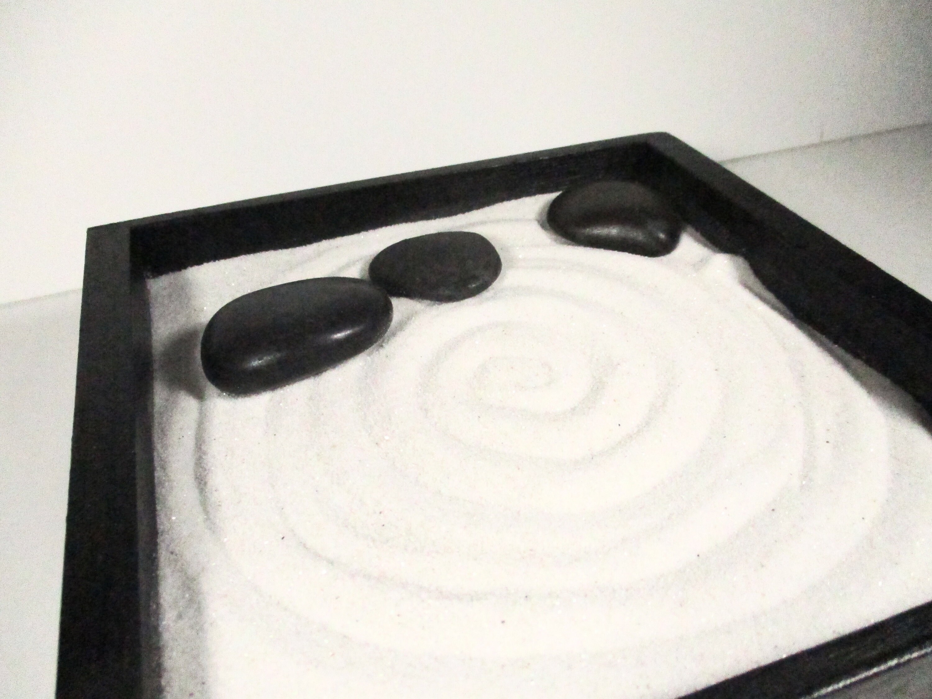 Zen Garden with Black Stones and White Sand / Zen Garden Gift Etsy
