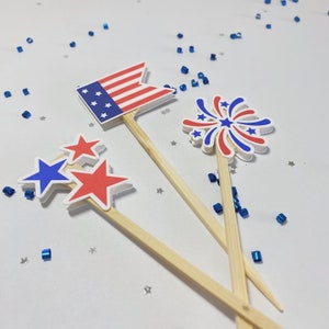 Fourth of July Toothpicks: Patriotic Food & Drink Decor