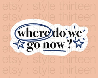 gracie abrams 'where do we go now?' vinyl sticker