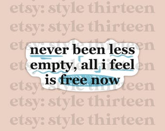 free now lyrics sticker | gracie abrams, tsou, the secret of us