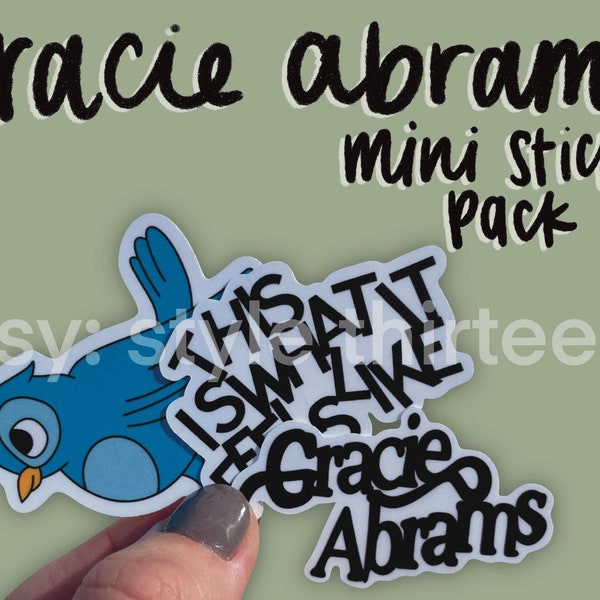 gracie abrams inspired mini sticker pack