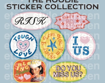 the tsou hoodie inspired sticker collection | gracie abrams, tsou, the secret of us