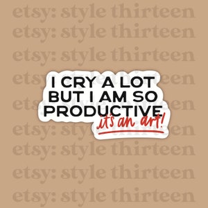 Sticker Tortured Poets: "Ik huil veel, maar ik ben zo productief"