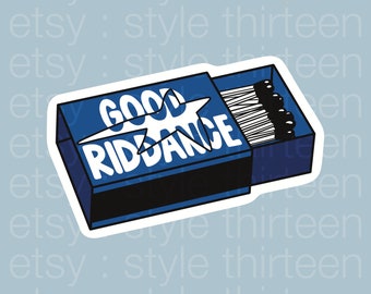 gracie abrams 'good riddance' matchbox vinyl sticker