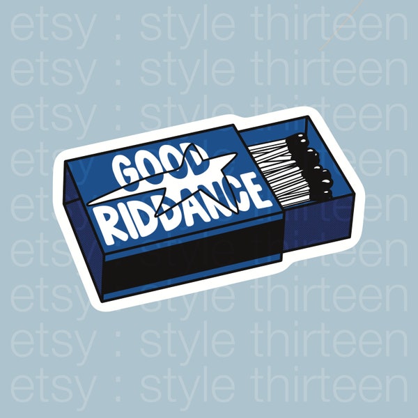 gracie abrams 'good riddance' matchbox vinyl sticker