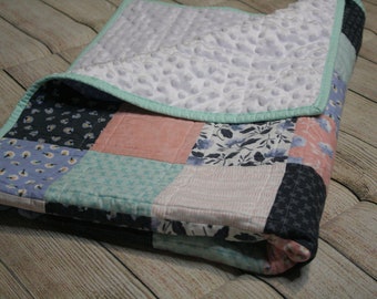 Baby Girl Blanket, Baby Blanket, Baby Quilt, Crib Blanket, Pink Baby Blanket