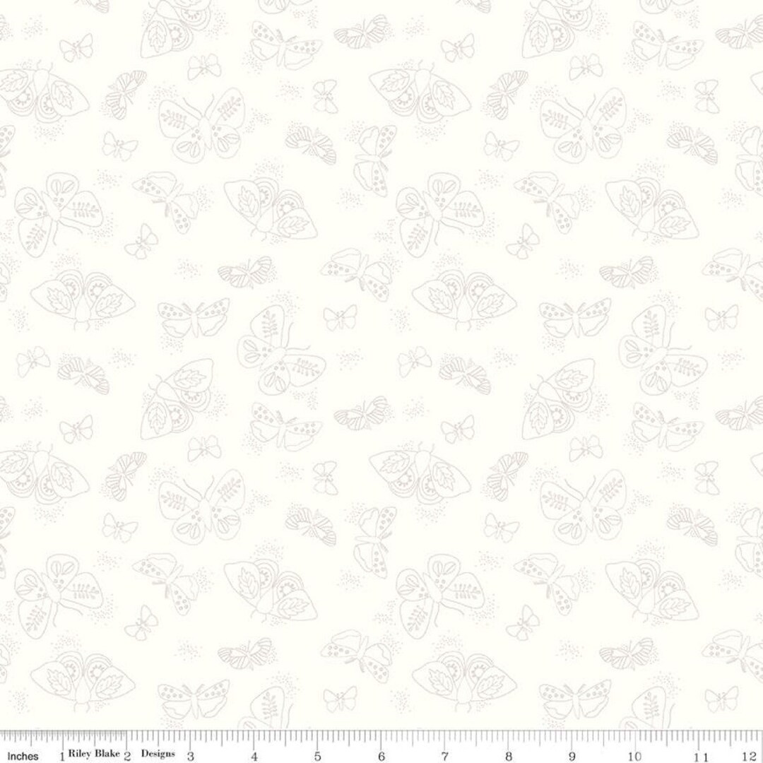Hush Hush Flutter, Low Volume Fabric by Riley Blake - Cotton Fabric ...