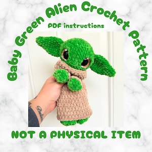 Baby Alien Crochet Pattern, Crochet, PDF, Crochet Pattern, Amigurumi Pattern