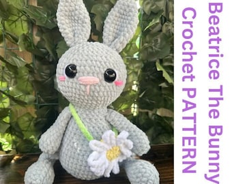 Beatrice the Bunny Crochet Pattern, Low Sew Crochet Pattern, Pattern, Crochet Pattern