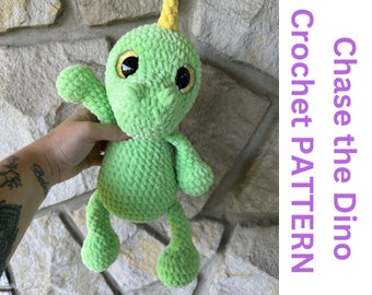 Chase the Dino Crochet Pattern, Crochet Pattern, Dino Pattern, Crochet Dino