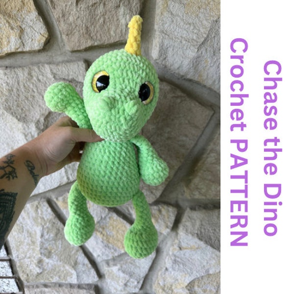 Chase the Dino Crochet Pattern, Crochet Pattern, Dino Pattern, Crochet Dino