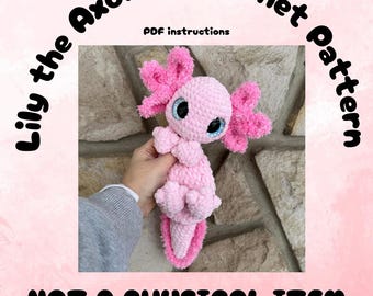 Lily the Axolotl Amigurumi Crochet Pattern (PDF)