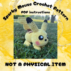 Sparky Mouse Crochet Pattern, Crochet, PDF, Crochet Pattern, Amigurumi Pattern
