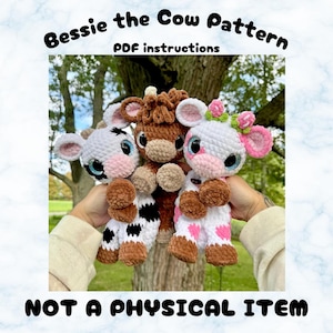 Bessie the Cow Amigurumi Crochet Pattern (PDF)