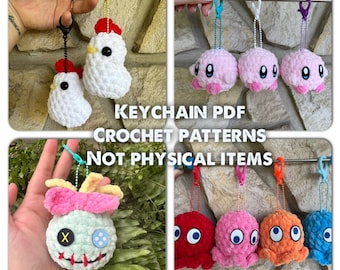 Keychain Crochet Bundle, Crochet, Crochet Pattern