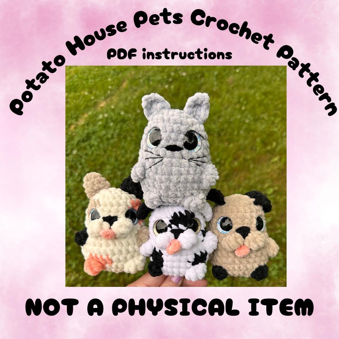 32 Potato Crochet Patterns: Spud Amigurumi, Desk Buddies, Play Food, and Clever Gag Gifts 11 Potato House Pets Crochet