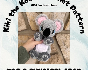 Kiki the Koala Crochet Pattern, Crochet Pattern, Koala Pattern, Crochet Koala, Amigurumi Pattern