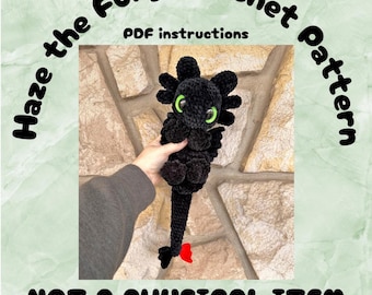 Haze the Fury Crochet Dragon Amigurumi Pattern (PDF)