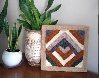 Handmade Punch Needle Wall Hanging