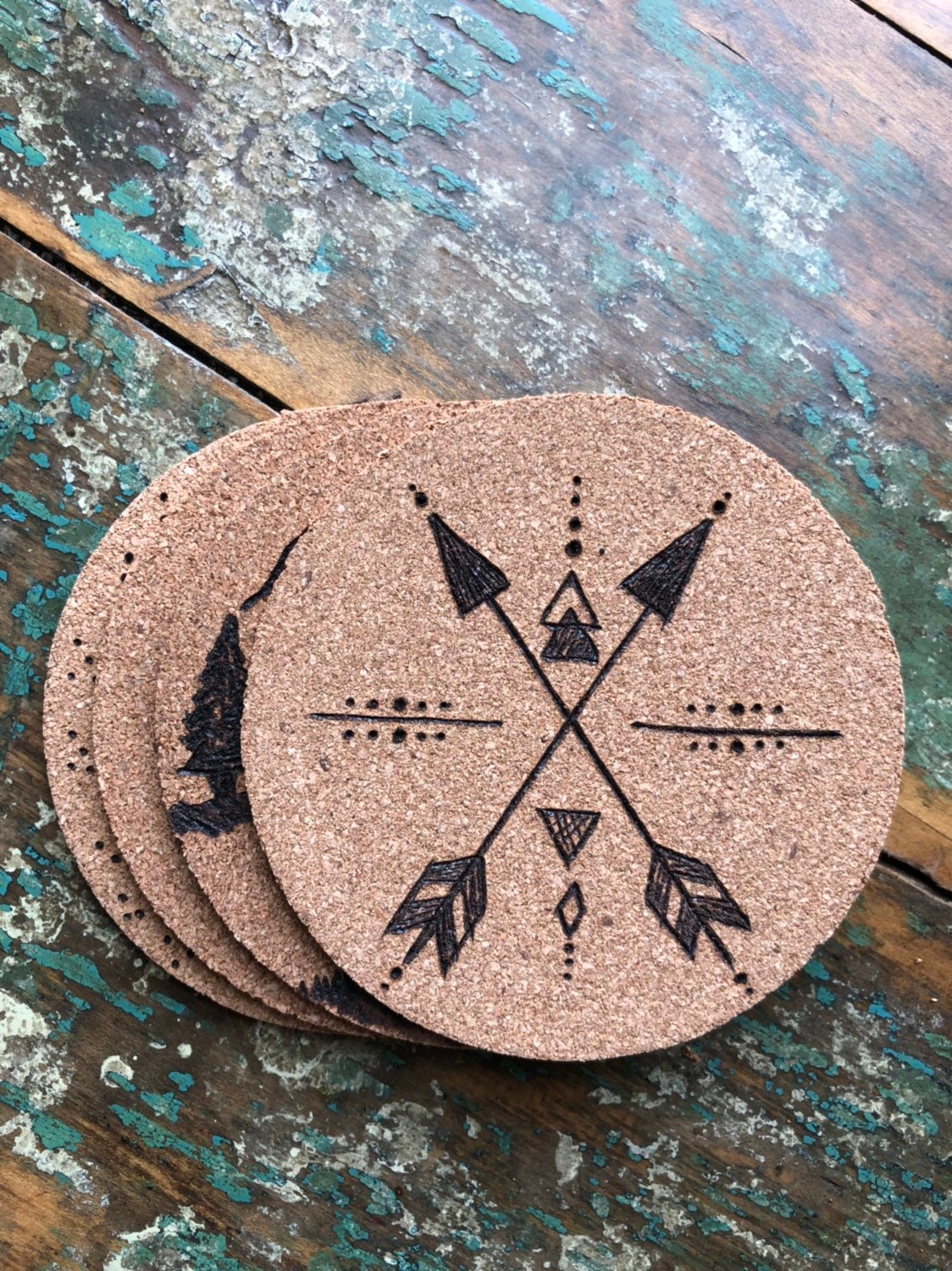 Boho symbol coasters Etsy