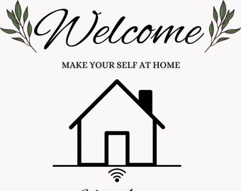 Airbnb Welcome Sign Template, Welcome Guide AirBnB, Airbnb Rental Check Out Instruction, Sign, House Rules, Airbnb, WIFI sign Template, VRBO