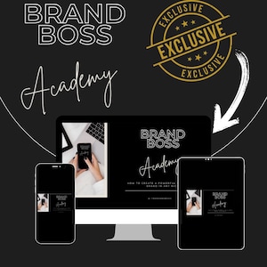 BRAND BOSS ACADEMY- Digital Marketing Course- Business Branding- Learn How to Build A Profitable Online Biz- Passive Income - Affiliate