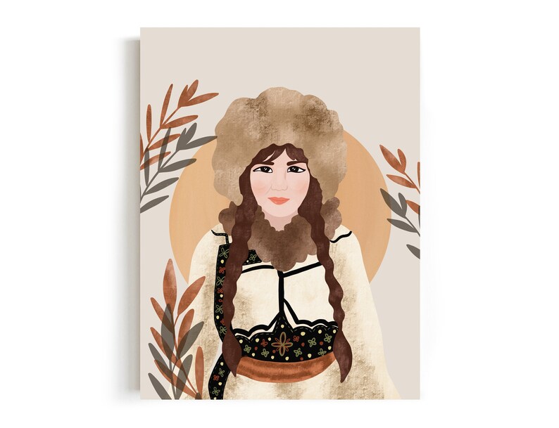 Illustration Art Print Bohemian Home Decor Wall Art by Deniz Sipahi Studio