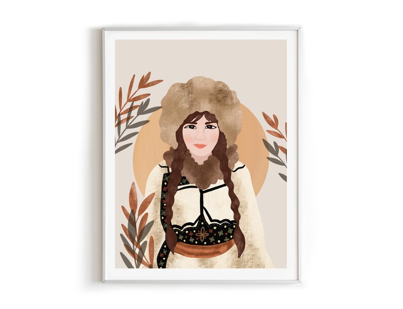 Illustration Art Print Bohemian Home Decor Wall Art by Deniz Sipahi Studio