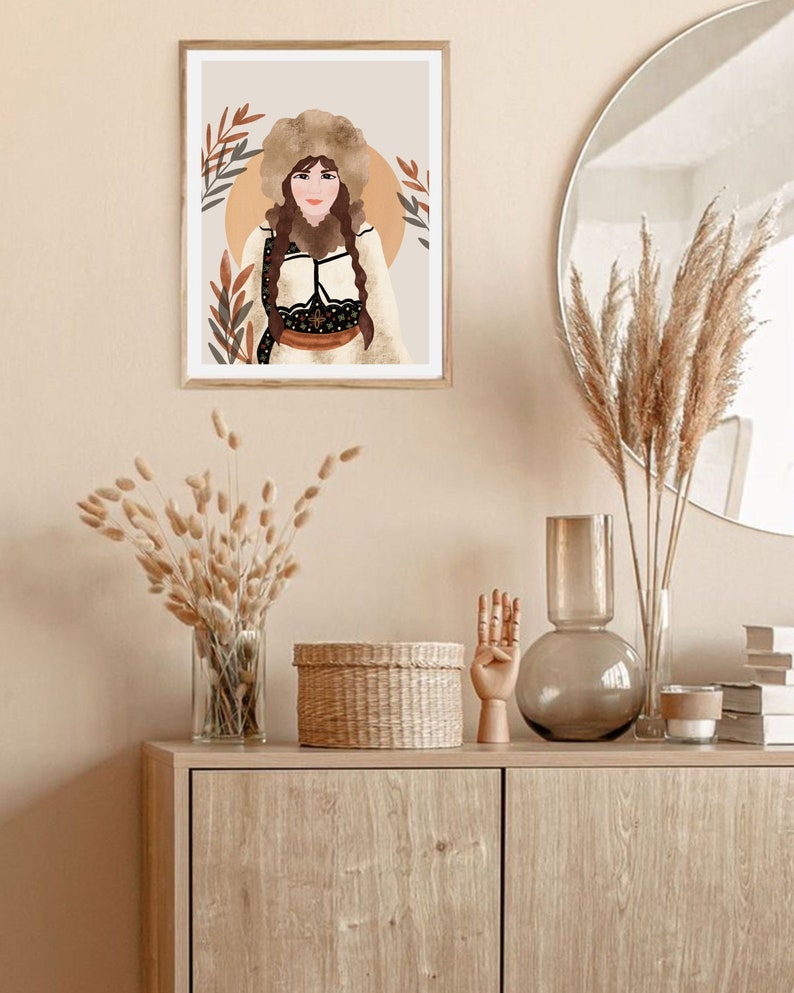 Illustration Art Print Bohemian Home Decor Wall Art by Deniz Sipahi Studio