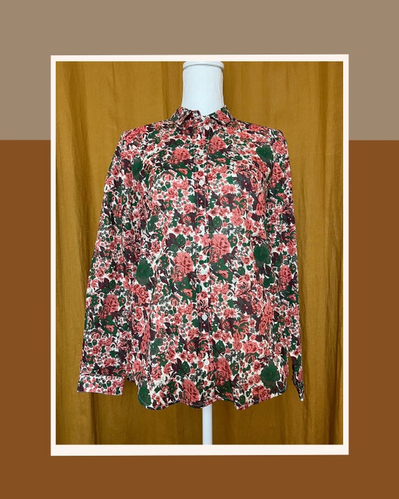 Sezane Floral Cotton Shirt - image 1