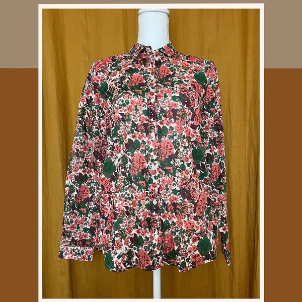 Sezane Floral Cotton Shirt