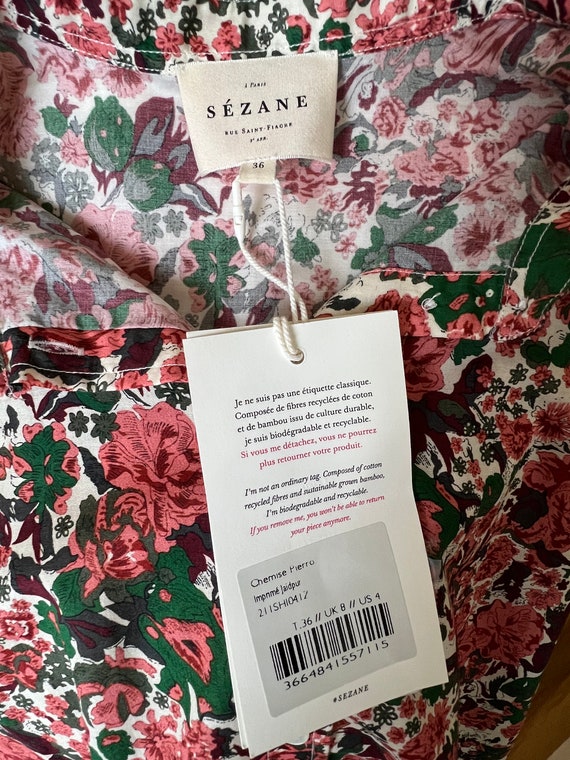 Sezane Floral Cotton Shirt - image 5