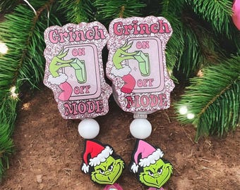 Mean Green Guy Badge Reel, You’re a Mean One, Christmas Badge Reel, Nurse ID badge Holder