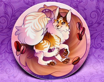 Latte Kitsune Sticker