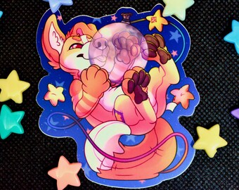 Patches in Space Sticker