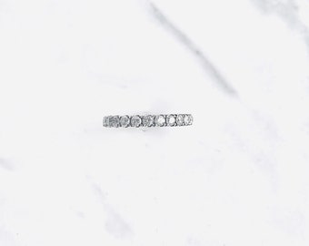 14k White Gold Diamond Eternity Band 1.3ct