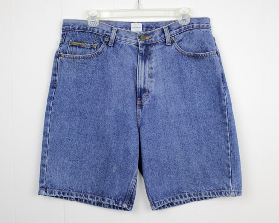 Vintage 90s Calvin Klein Denim Shorts Size 34  //… - image 1
