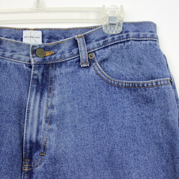 Vintage 90s Calvin Klein Denim Shorts Size 34  //… - image 4