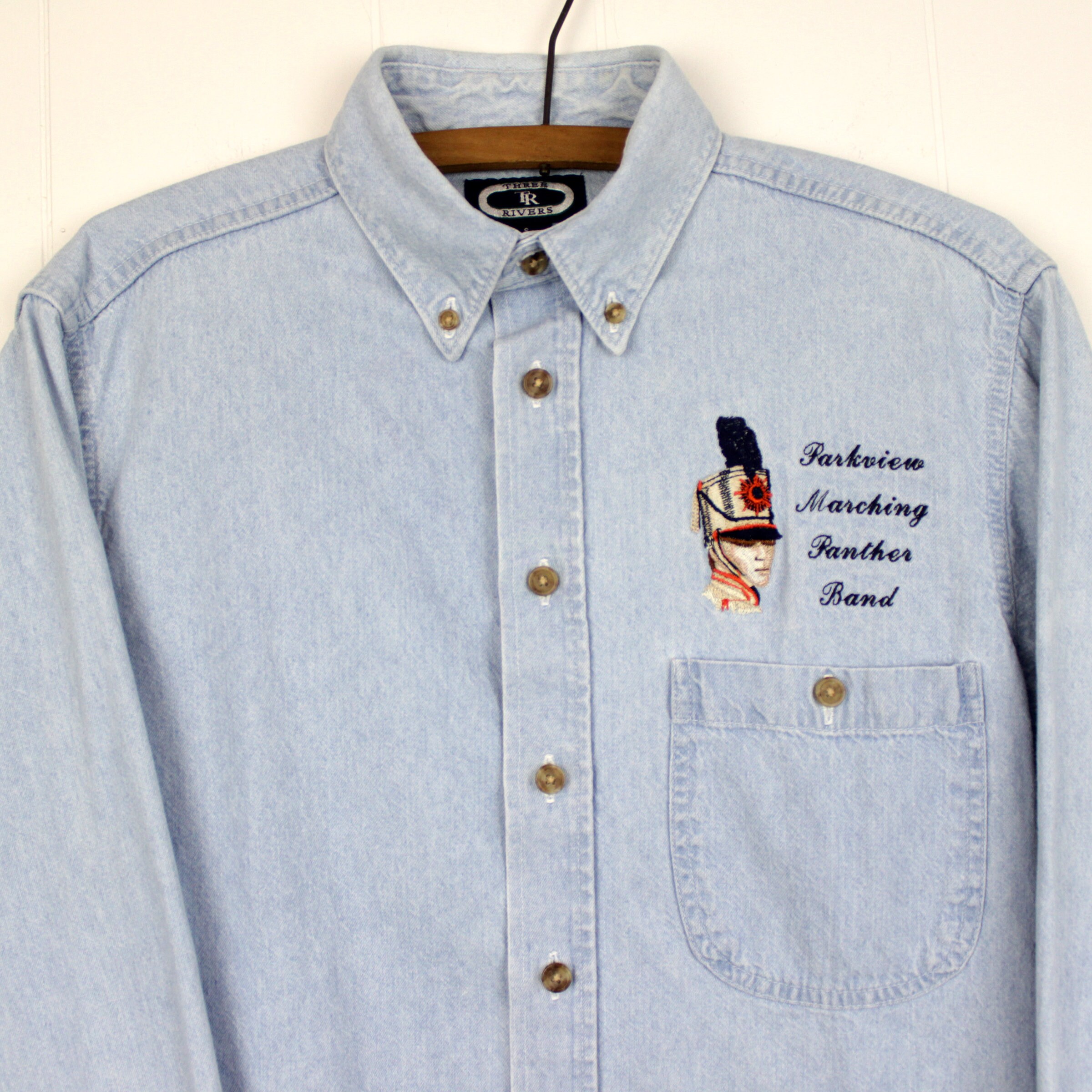 Vintage Parkview Marching Panther Band Denim Shirt /// Retro - Etsy