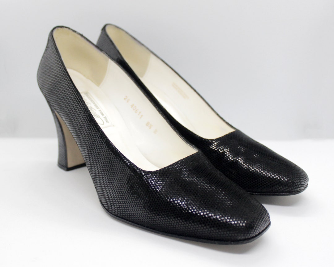 Vintage 90s Lord & Taylor Lamé Pumps /// Retro 1990s Chunky - Etsy