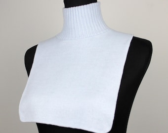 Vintage 70er Jahre Rollkragen Dicky Kragen // Retro hellblauer Strick Dickie Faux Kragen, Bib Kragen, Faux Unterhemd