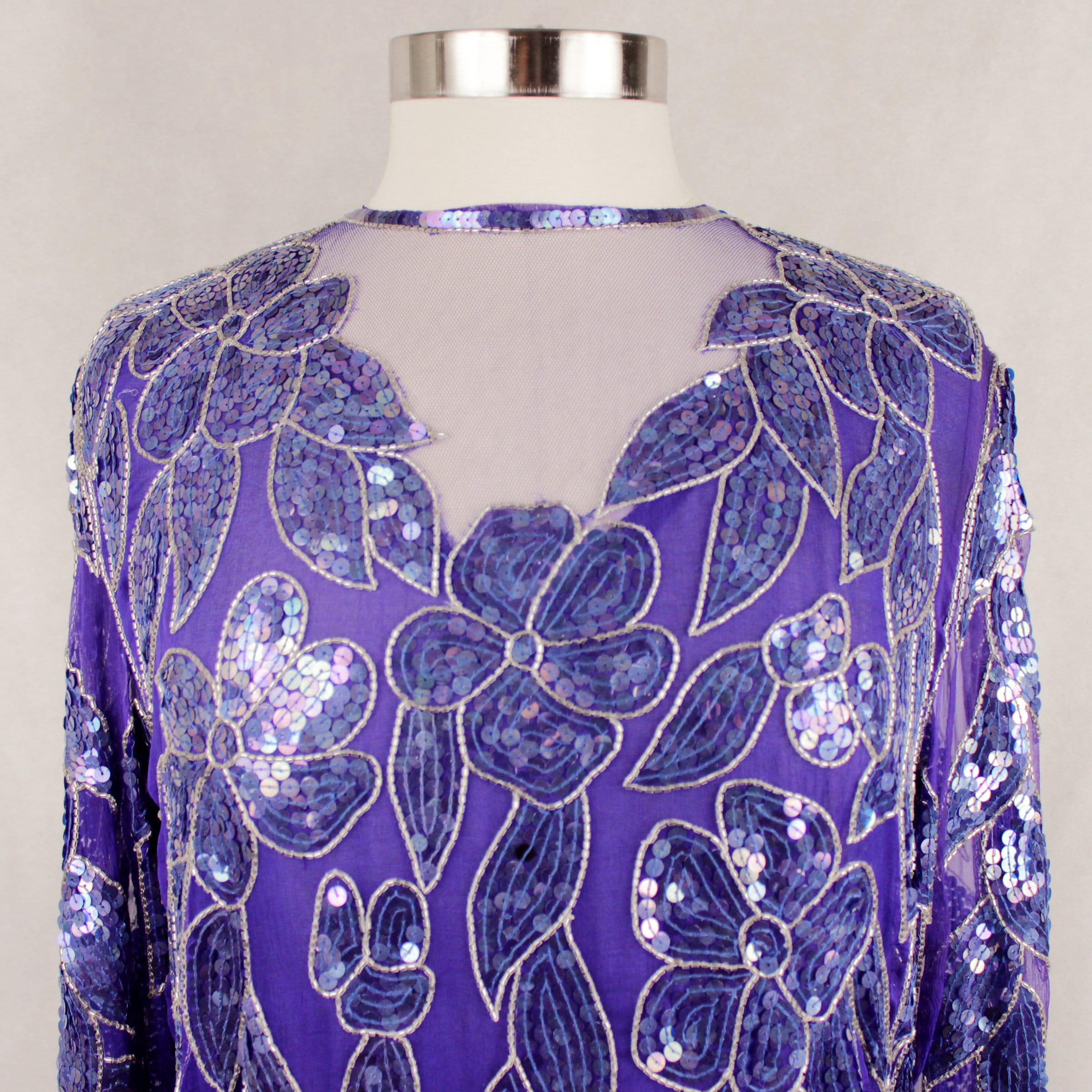 Vintage 80s Silk Beaded Sequin Top /// Retro 1980s Jasjas - Etsy