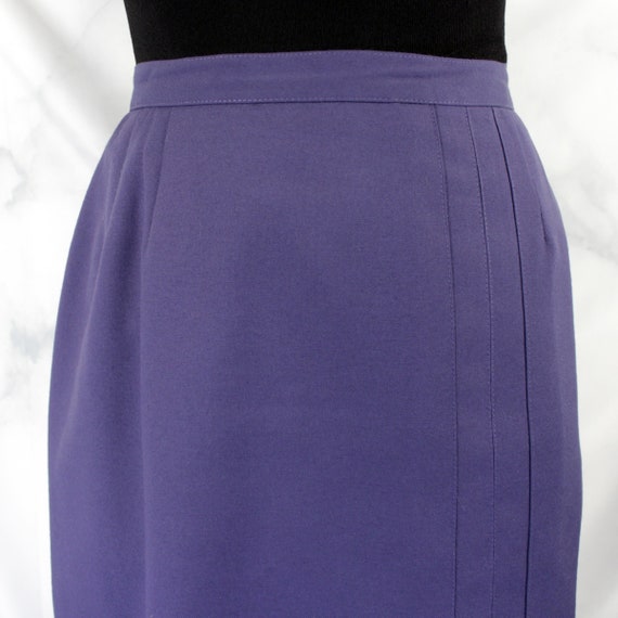 Vintage 80s Mod Pleated Pencil Skirt  ///  Retro … - image 6