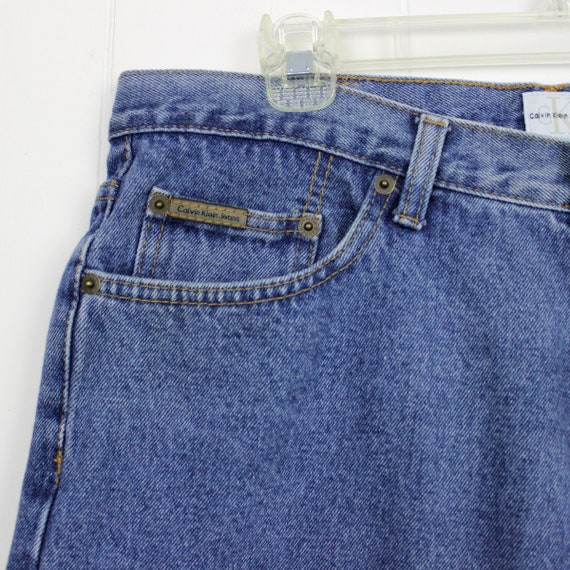 Vintage 90s Calvin Klein Denim Shorts Size 34  //… - image 3